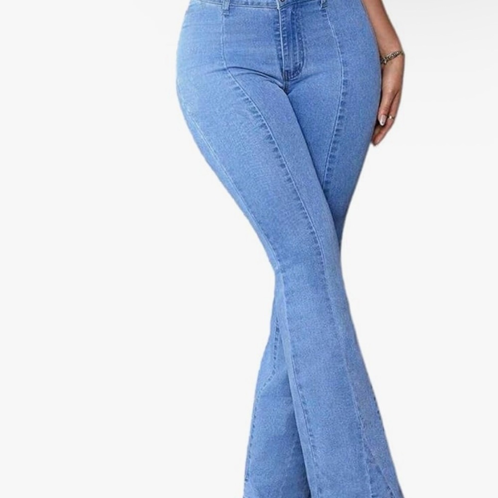 Stylish Blue Flare Jeans for Women